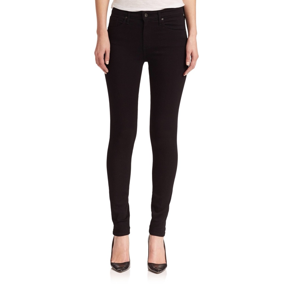 Black AG Farrah High Rise Skinny Ankle Jeans - 26